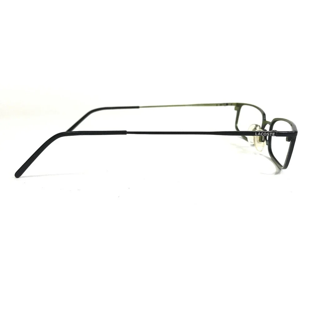 Lacoste Eyeglasses Frames LA12013 BK Black Green Rectangular Full Rim 50-16-140